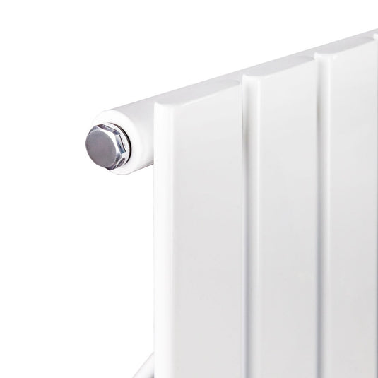 Scudo Bravo White Designer Radiator Single 600 x 614mm | BRAV60-61S-W - Envy Bathrooms Ltd