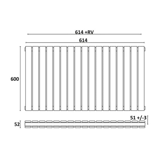 Scudo Bravo White Designer Radiator Single 600 x 614mm | BRAV60-61S-W - Envy Bathrooms Ltd
