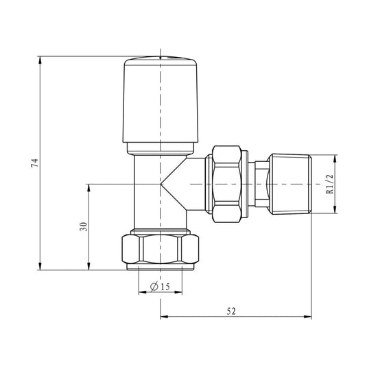 Scudo Brushed Brass Radiator Valves Angled Pair | TRV008 - Envy Bathrooms Ltd