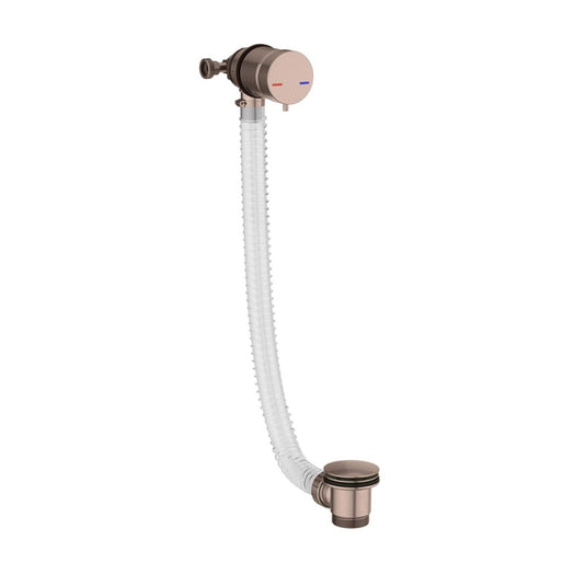 Scudo Brushed Bronze Bath Filler and Overflow with Sprung Waste | WASTE113BZ - Envy Bathrooms Ltd