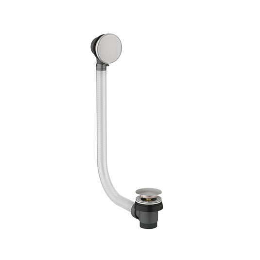 Scudo Brushed Nickel Click Clack Waste and Overflow | WASTE115BN - Envy Bathrooms Ltd