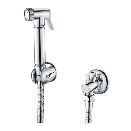 Scudo Chrome Douche Handset, Flexi, Holder and Outlet Elbow | DOUCHE002L - Envy Bathrooms Ltd