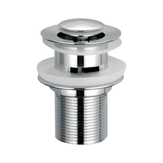 Scudo Chrome Round Centre Dome Slotted Sprung Basin Waste Chrome | WASTE93L - Envy Bathrooms Ltd