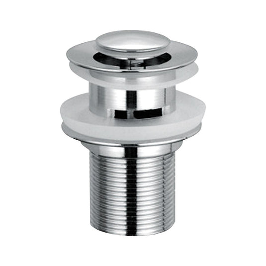 Scudo Chrome Round Centre Dome Slotted Sprung Basin Waste Chrome | WASTE93L - Envy Bathrooms Ltd
