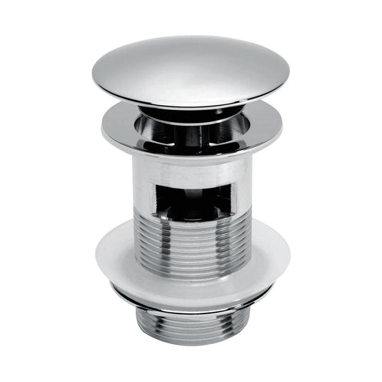 Scudo Chrome Round Dome Slotted Sprung Basin Waste | WASTE92L - Envy Bathrooms Ltd