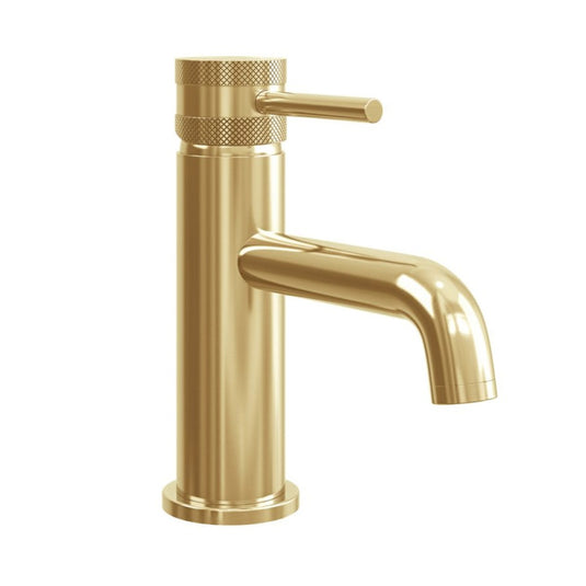 Scudo Core Brushed Brass Mono Basin Mixer Tap | NU-003 - Envy Bathrooms Ltd