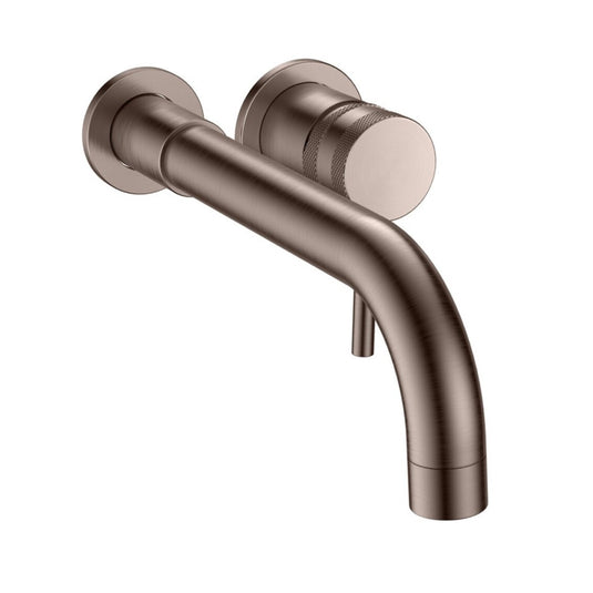 Scudo Core Brushed Bronze Wall Mounted Basin/Bath Mixer Tap | NU-040 - Envy Bathrooms Ltd