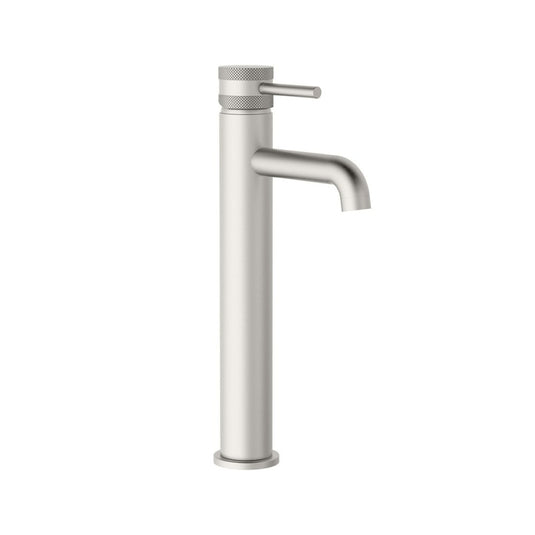 Scudo Core Brushed Nickel Tall Mono Basin Mixer Tap | NU-160 - Envy Bathrooms Ltd