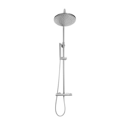 Scudo Core Chrome Round Rigid Riser Mixer Shower | NU-019 - Envy Bathrooms Ltd