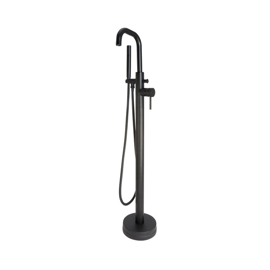 Scudo Core Collection 0 Tap Hole Freestanding Bath Tap - Matt Black - NU-017 - Envy Bathrooms Ltd