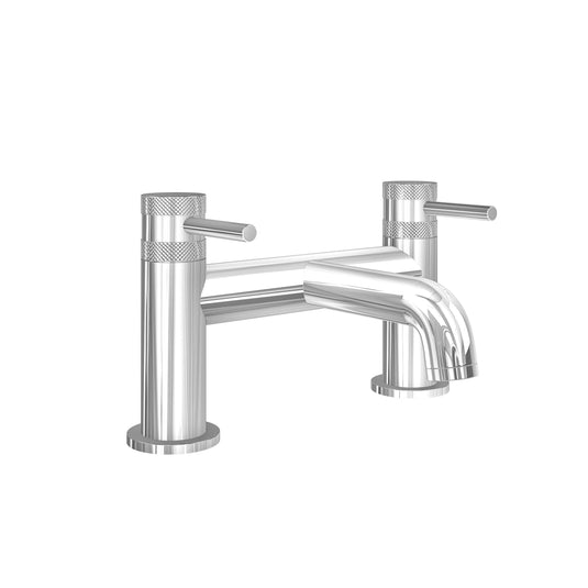 Scudo Core Collection 2 Tap Hole Deck Mounted Bath Filler Tap - Chrome - NU-007 - Envy Bathrooms Ltd