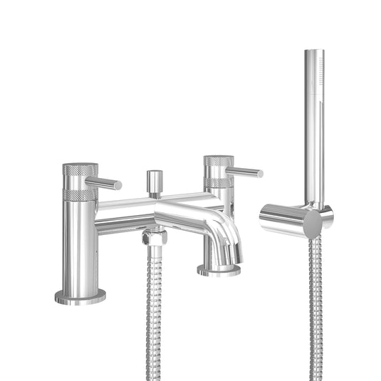 Scudo Core Collection 2 Tap Hole Deck Mounted Bath Shower Filler Tap - Chrome - NU-010 - Envy Bathrooms Ltd