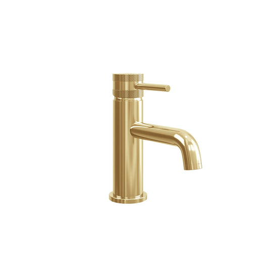 Scudo Core Collection Deck Mounted 1 Handle Basin Mixer Tap - Brushed Brass - NU-003 - Envy Bathrooms Ltd