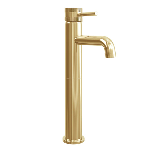 Scudo Core Collection Deck Mounted 1 Handle Basin Mixer Tap - Brushed Brass - NU-006 - Envy Bathrooms Ltd