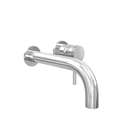 Scudo Core Collection Wall Mounted 1 Handle Basin Mixer Tap - Chrome - NU-013-V2 - Envy Bathrooms Ltd
