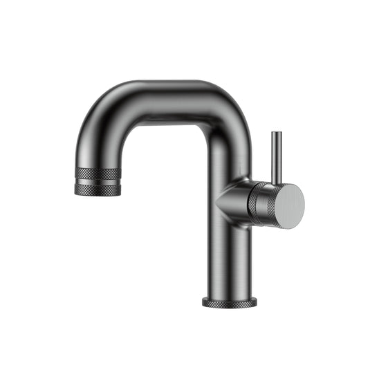 Scudo Core Deck Mounted Side Lever 1 Handle Mono Basin Tap - Gunmetal - NU-046 - Envy Bathrooms Ltd