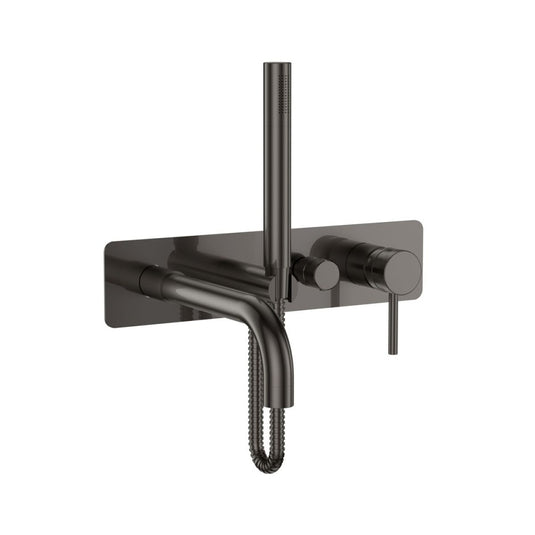 Scudo Core Gunmetal Wall Mounted Bath Shower Mixer and Handset | NU-153 - Envy Bathrooms Ltd