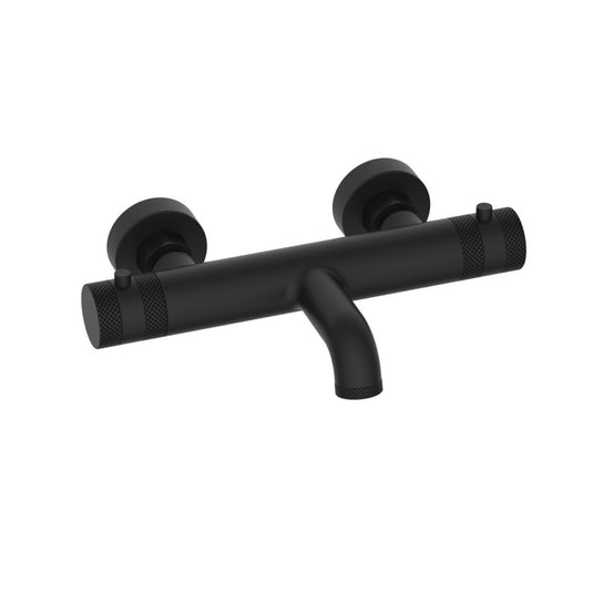 Scudo Core Matt Black Wall Mounted Bath Filler | NU-145 - Envy Bathrooms Ltd
