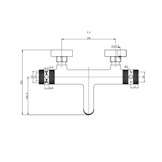 Scudo Core Matt Black Wall Mounted Bath Filler | NU-145 - Envy Bathrooms Ltd