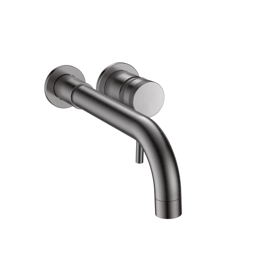 Scudo Core Wall Mounted 1 Handle Basin Mixer Tap - Gunmetal - NU-033 - Envy Bathrooms Ltd