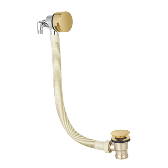 Scudo Deck Mounted Bath Filler Tap - Brushed Brass - WASTE104 - Envy Bathrooms Ltd