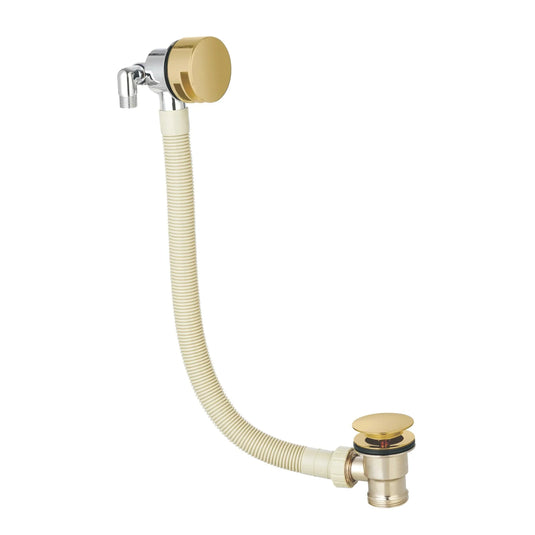 Scudo Deck Mounted Bath Filler Tap - Brushed Brass - WASTE104 - Envy Bathrooms Ltd