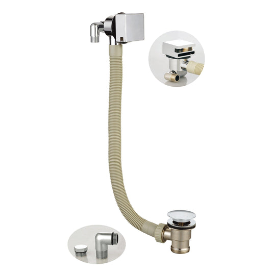 Scudo Deck Mounted Overflow Filler Tap Inc. Bath Waste - Chrome - WASTE99P - Envy Bathrooms Ltd