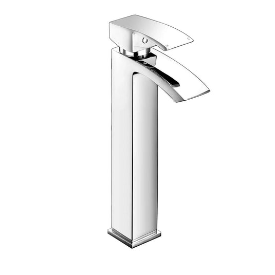 Scudo Descent Deck Mounted 1 Handle Basin Mixer Tap - Chrome - TAP252L - Envy Bathrooms Ltd