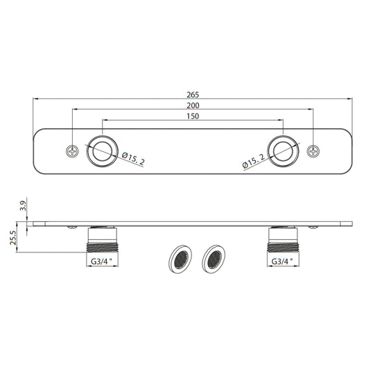 Scudo Easy Kit Plate - Chrome - EASYKIT003 - Envy Bathrooms Ltd