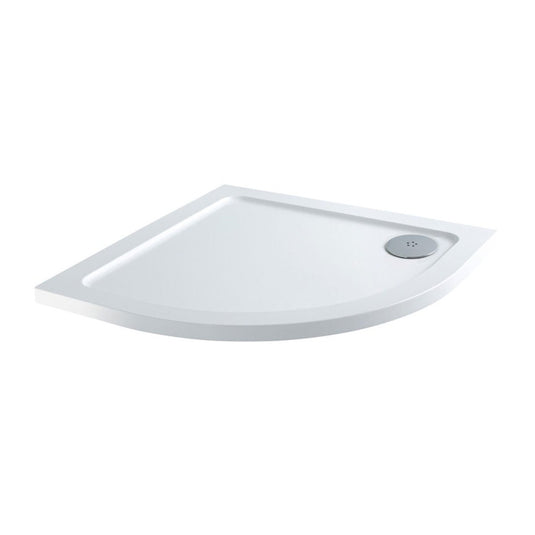 Scudo Eco-Stone Quadrant Shower Tray 800 x 800mm | 800-800-QUAD-WTE - Envy Bathrooms Ltd