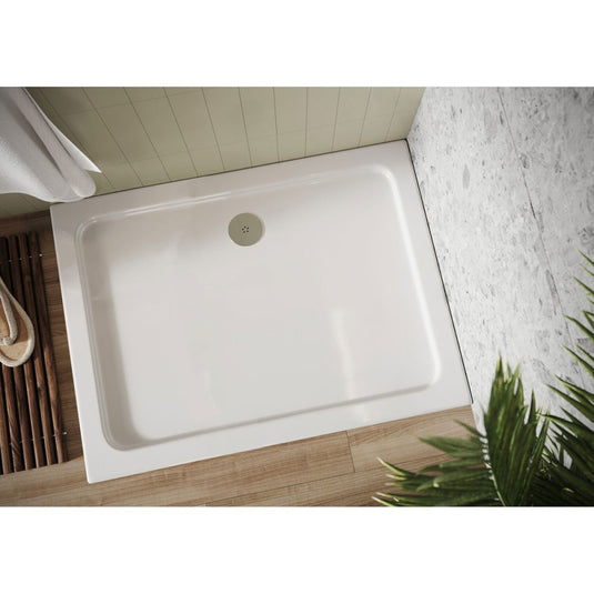 Scudo Eco-Stone Rectangular Shower Tray 1500 x 800mm | 1500-800-REC-WTE - Envy Bathrooms Ltd