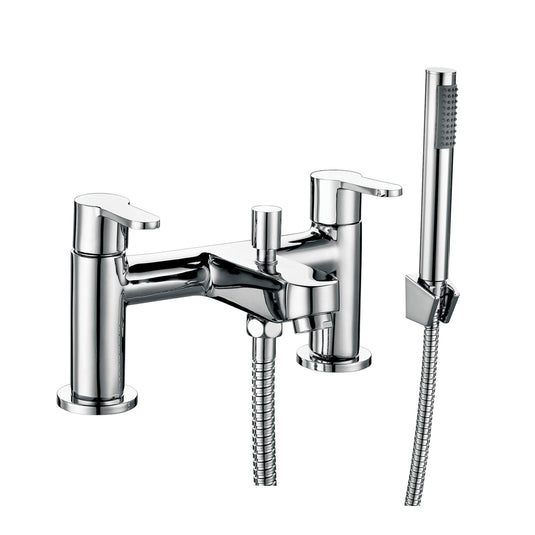 Scudo Favour 2 Tap Hole Deck Mounted Bath Shower Filler Tap - Chrome - TAP023 - Envy Bathrooms Ltd