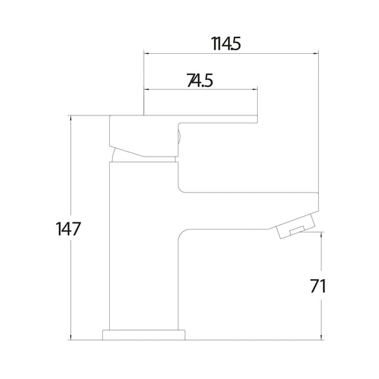 Scudo Favour Deck Mounted 1 Handle Basin Mixer Tap Inc. Waste - Chrome - TAP021 - Envy Bathrooms Ltd