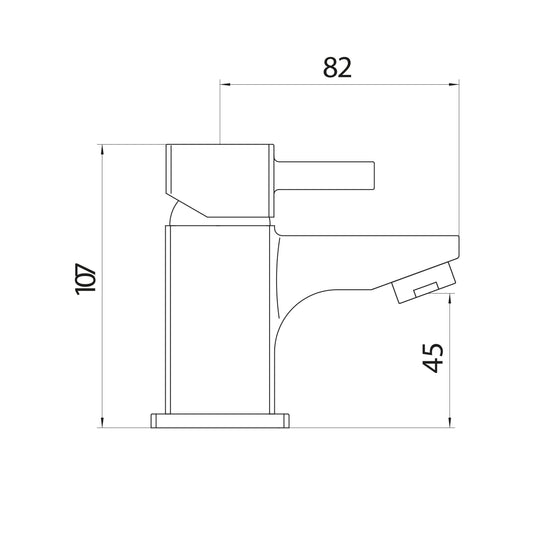 Scudo Forme Deck Mounted 1 Handle Basin Mixer Tap Inc. Waste - Chrome - TAP014 - Envy Bathrooms Ltd