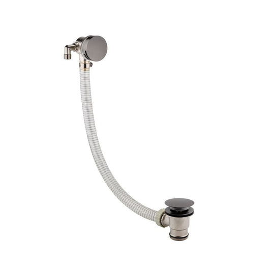 Scudo Gunmetal Round Bath Filler with Sprung Waste and Overflow - Envy Bathrooms Ltd