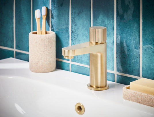 Scudo Koko Mini Basin Tap - Brushed Brass - KO-011 - Envy Bathrooms Ltd