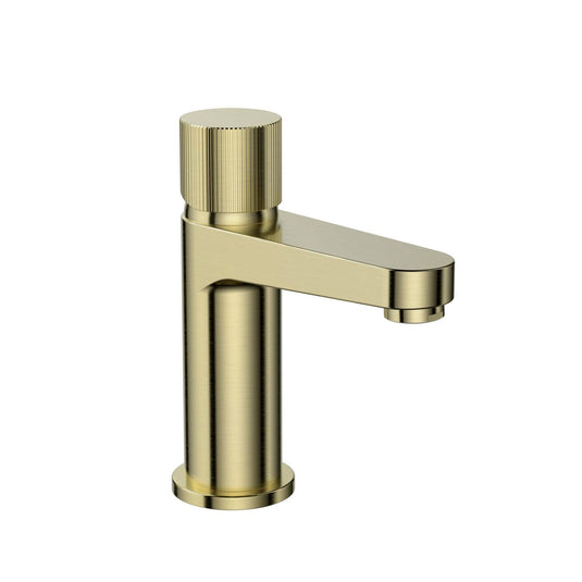 Scudo Koko Mono Basin Tap - Brushed Brass - KO-012 - Envy Bathrooms Ltd