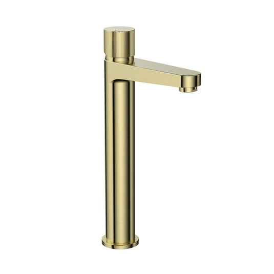 Scudo Koko Tall Basin Tap - Brushed Brass - KO-013 - Envy Bathrooms Ltd