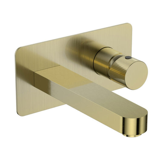 Scudo Koko Wall-Mounted Tap Brushed Brass | KO-014 - Envy Bathrooms Ltd