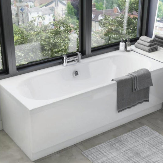 Scudo Manhattan White Gloss Waterproof End Panel 700mm | ENDPANEL001 - Envy Bathrooms Ltd