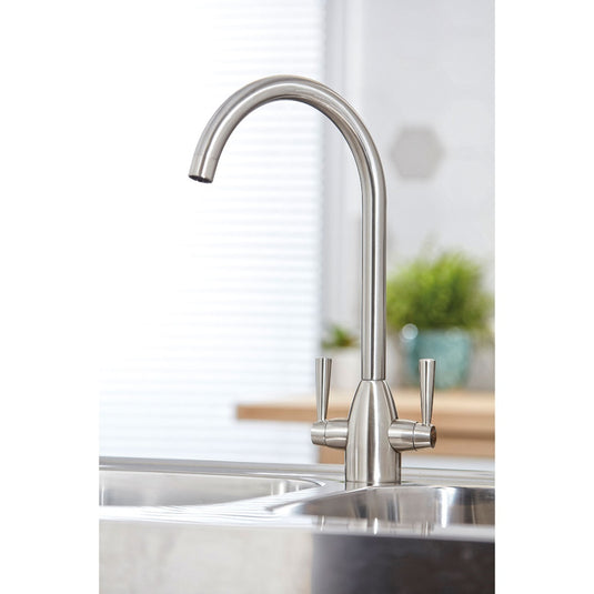 Scudo Marlo Brushed Nickel Kitchen Tap | NICK14L - Envy Bathrooms Ltd