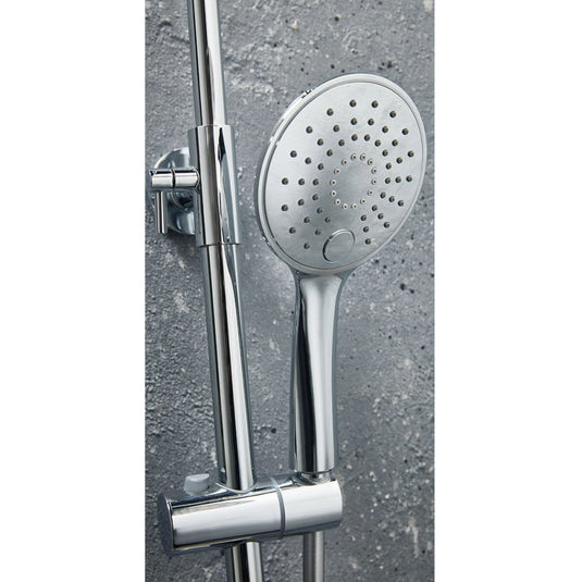 Scudo Messi Chrome Round Cool Touch Rigid Riser Mixer Shower | SHOWER009 - Envy Bathrooms Ltd