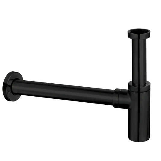 Scudo Minimalist Bottle Trap - Matt Black - BLACK096 - Envy Bathrooms Ltd