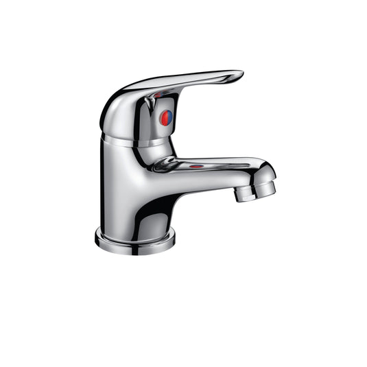 Scudo Mono Deck Mounted 1 Handle Basin Mixer Tap Inc. Waste - Chrome - TAP064 - Envy Bathrooms Ltd