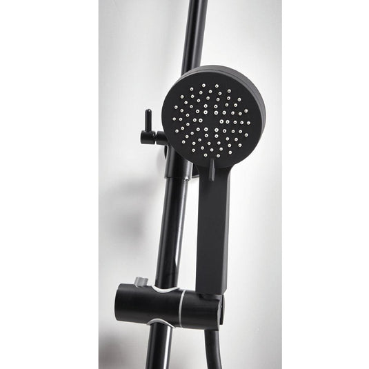 Scudo Mono Middleton Shower PLUS Adjustable round rigid riser shower - Black - BLACK010ORB - Envy Bathrooms Ltd