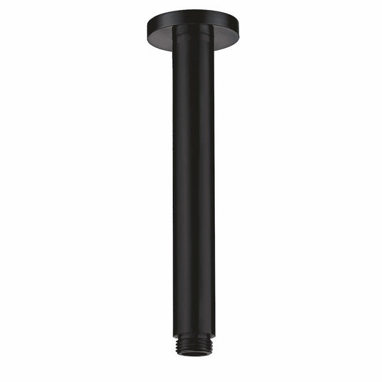 Scudo Mono Round Shower Ceiling Arm - Matt Black - BLACK015ORBL - Envy Bathrooms Ltd