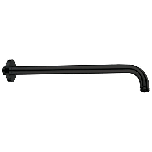 Scudo Mono Round Wall Arm - Matt Black - BLACK012ORB - Envy Bathrooms Ltd