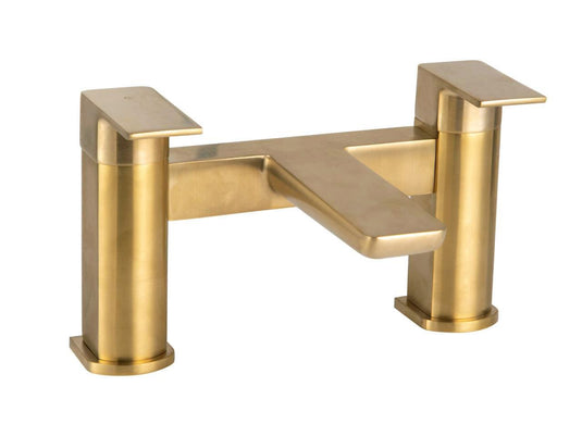 Scudo Muro 2 Tap Hole Brassware - Brushed Brass - BR-BRASS242 - Envy Bathrooms Ltd