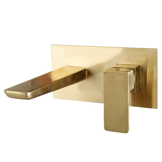 Scudo Muro 2 Tap Hole Brassware - Brushed Brass - BR-BRASS249 - Envy Bathrooms Ltd