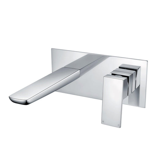 Scudo Muro 2 Tap Hole Wall Mounted Wall Mounted Bath Tap - Chrome - TAP249L - Envy Bathrooms Ltd